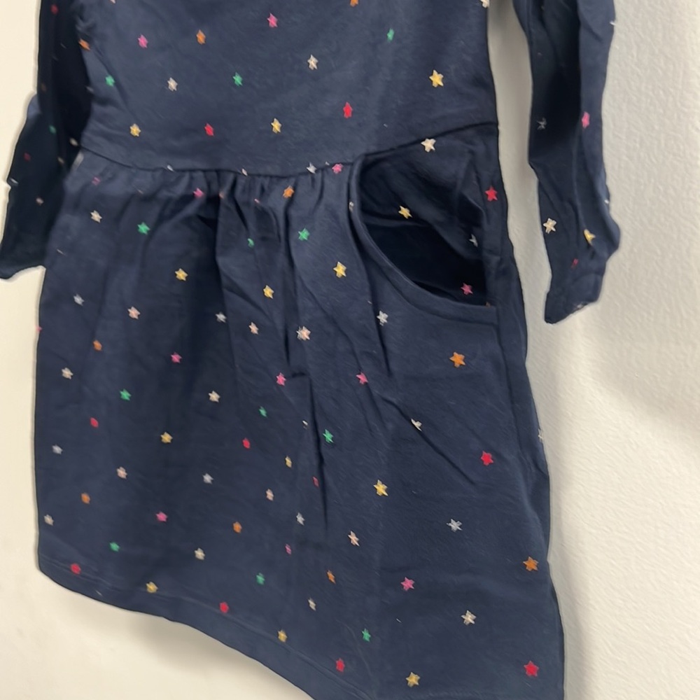 NWT - Baby GAP Toddler Organic Cotton Skater Dress, Blue Galaxy - Size 24-Months - Picture 5 of 7